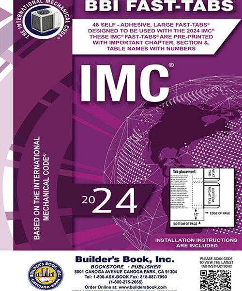 2024 International Mechanical Code (IMC) BBI Fast Tabs: ISBN 9781622704040